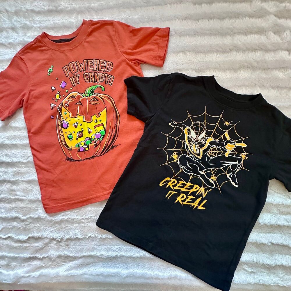 Boys Halloween Short Sleeve Bundle Size 6/7